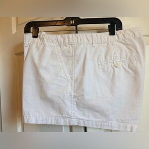GAP White Cotton short with Zip Front